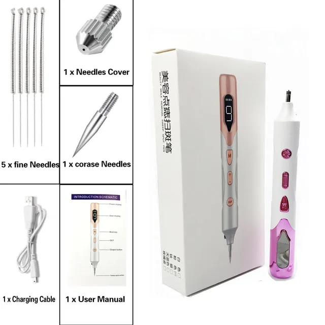 9 Level Laser Plasma Pen Mole Tattoo Freckle Wart Tag Removal Pen Dark Spot Remover For Face LCD Skin Care Tools Beauty Machine