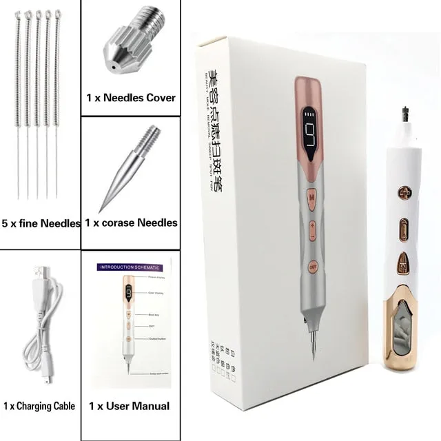 9 Level Laser Plasma Pen Mole Tattoo Freckle Wart Tag Removal Pen Dark Spot Remover For Face LCD Skin Care Tools Beauty Machine