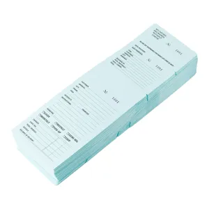 Aqua Three Part Numbered Job Envelopes, Watch and Jewellery Repair Job Envelopes.