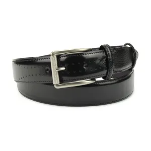 Black Belmondo Cordovan Effect Roller Belt