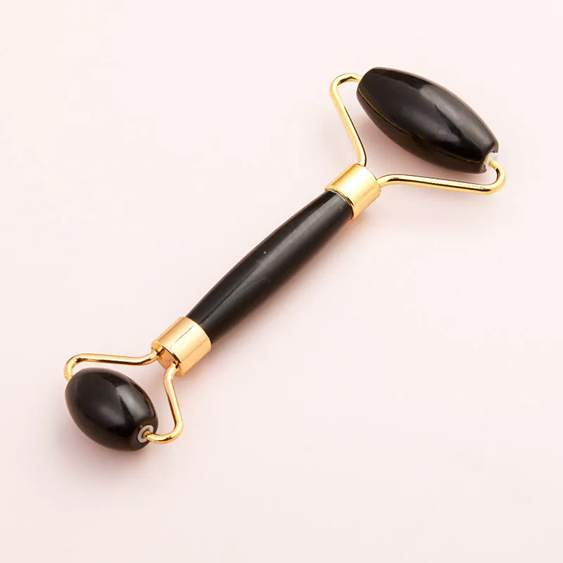 Black Jade Facial Massager Double-Headed Jade Roller Massage Stick Xiuyu Beauty Container