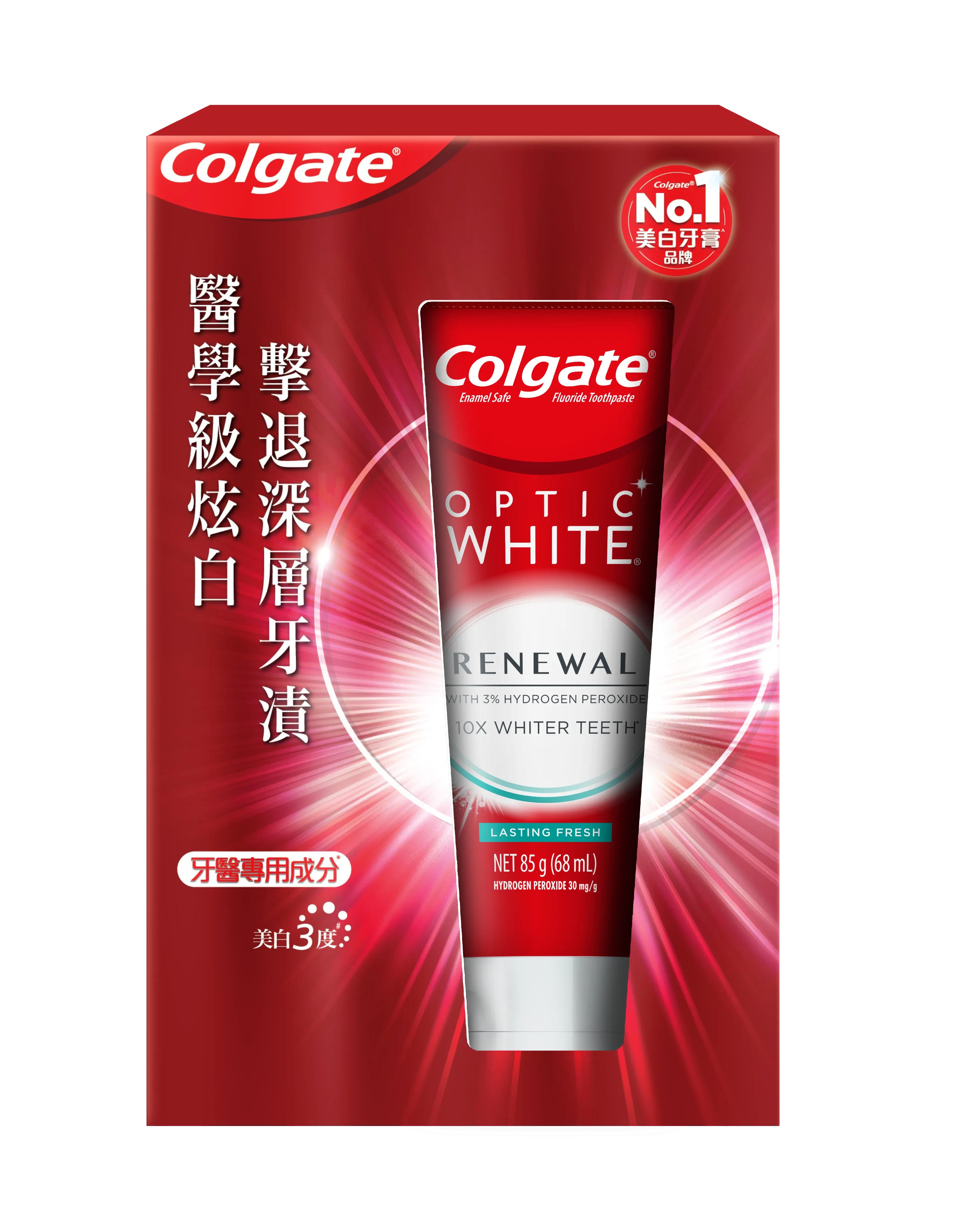 Colgate Optic White Renewal Lasting FreshToothpaste 85g/Tube 6tubes/Case