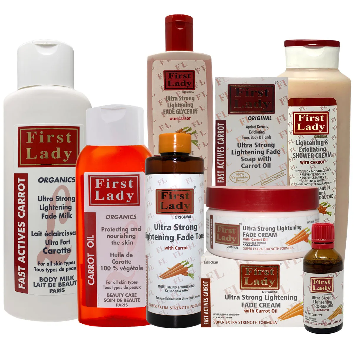 First Lady Fast Actives Carrot Skin Lightening KIT (8 - items)