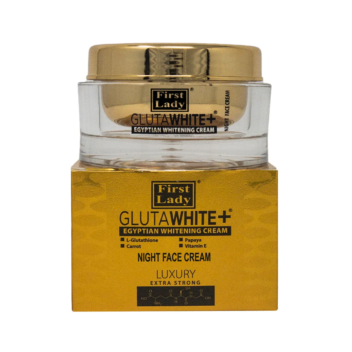 First Lady GlutaWhite  Egyptian Whitening NIGHT Face Cream with Goats Milk