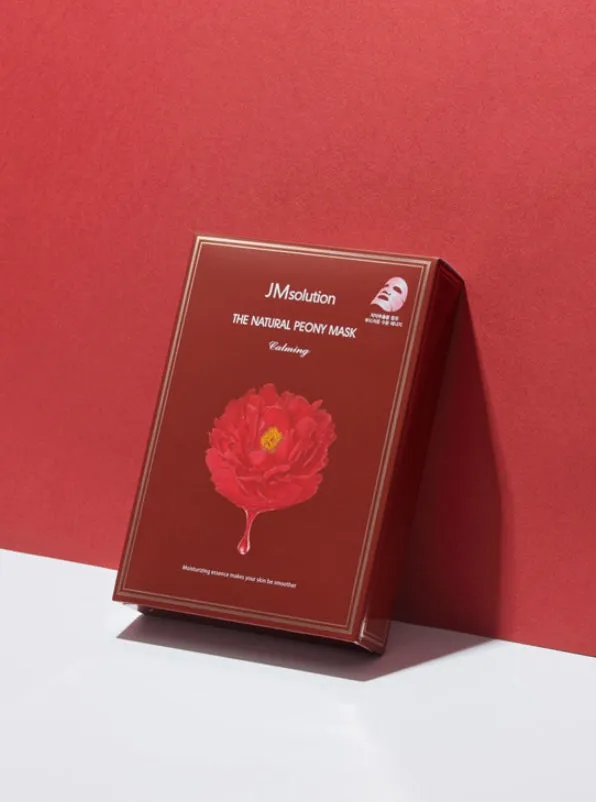 JM Solution The Natural Peony Mask Calming 10 Sheets Moisture Dull Dry Skincare Barrier Amino Hyaluronic acid