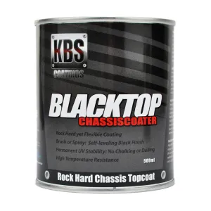 KBS Blacktop Chassis Coater Paint 500ml Tin Satin Black UV Stable