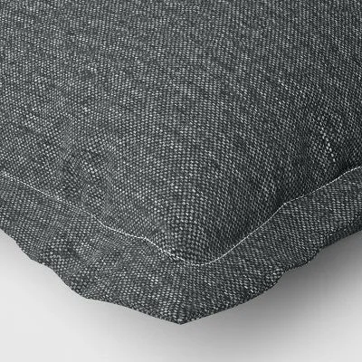 Open Box - 26"x25" Solid Woven Outdoor Deep Seat Back Cushion Charcoal - Threshold