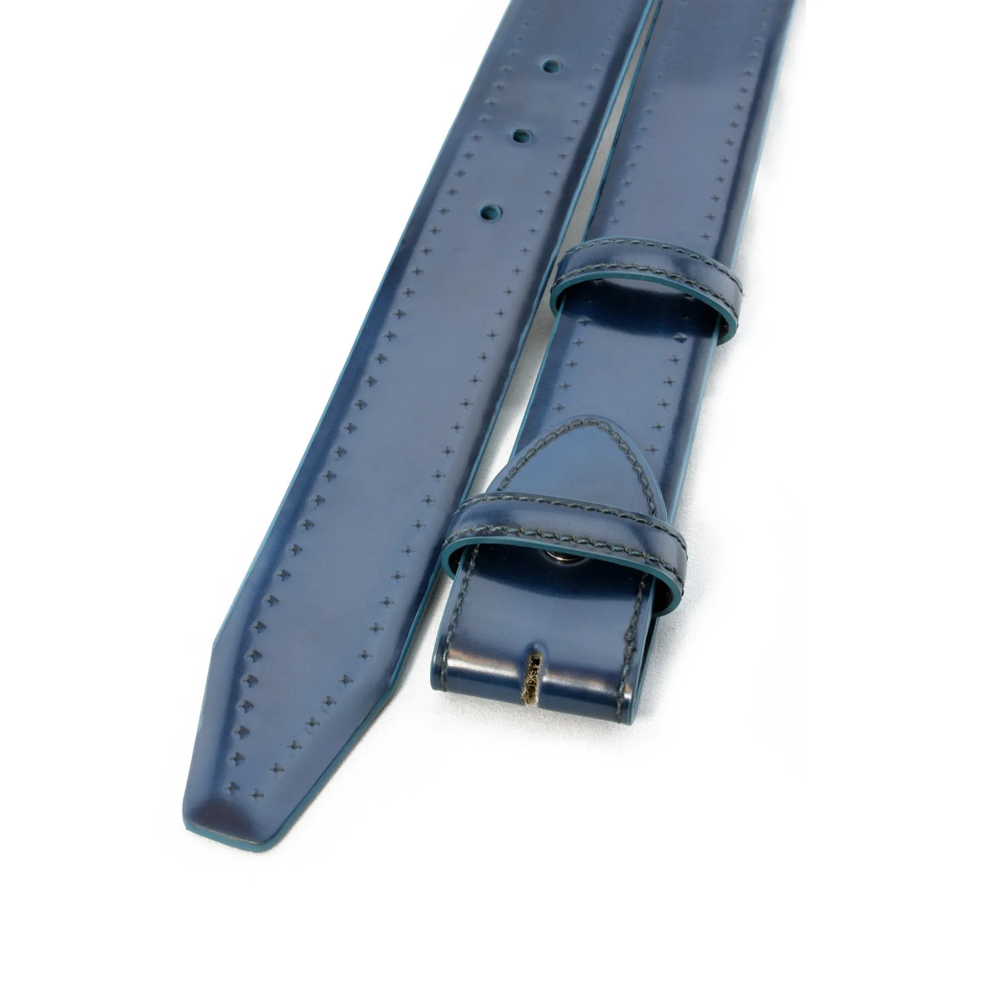 Pacino Hand Burnished Cordovan Effect Belt Strap