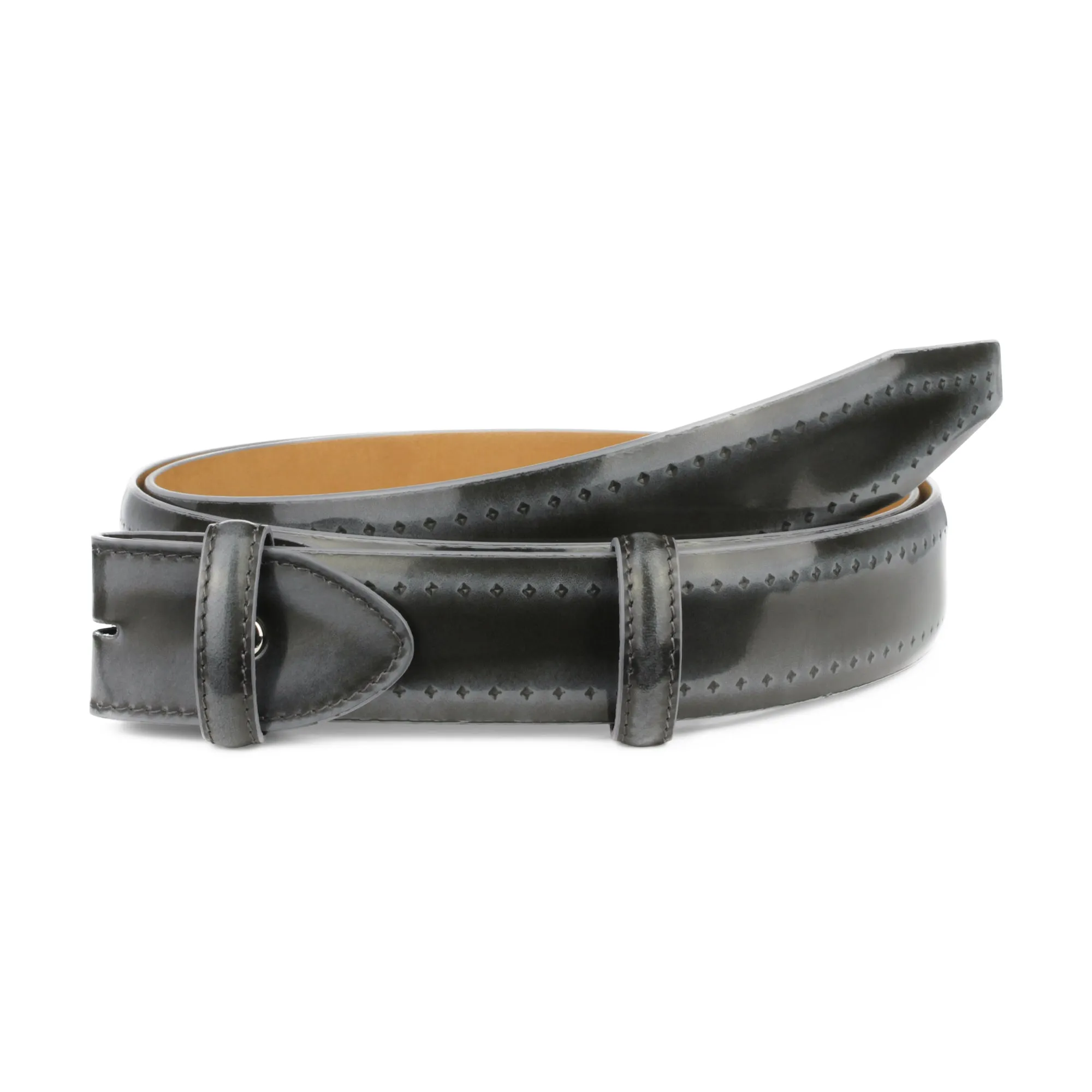 Pacino Hand Burnished Cordovan Effect Belt Strap