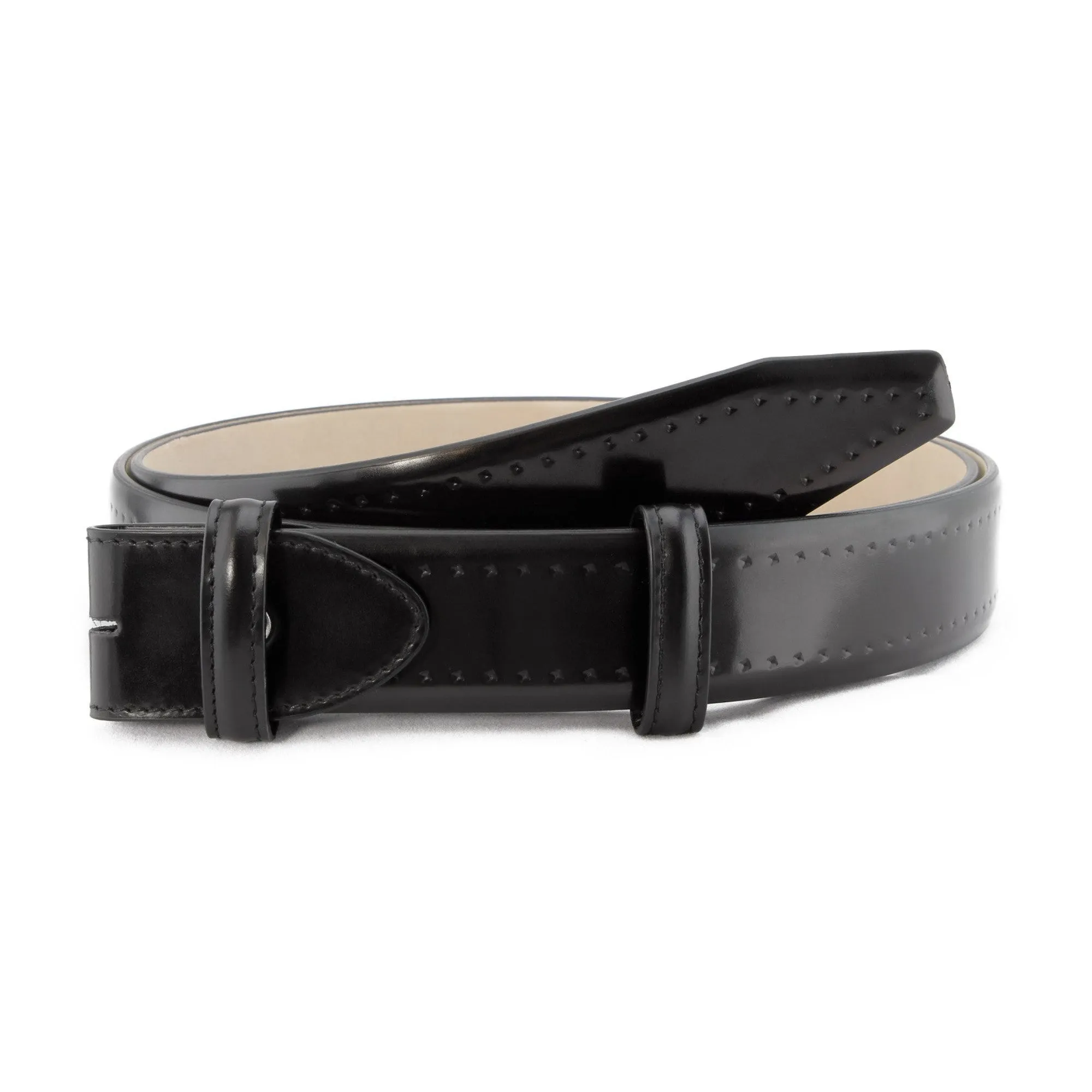 Pacino Hand Burnished Cordovan Effect Belt Strap