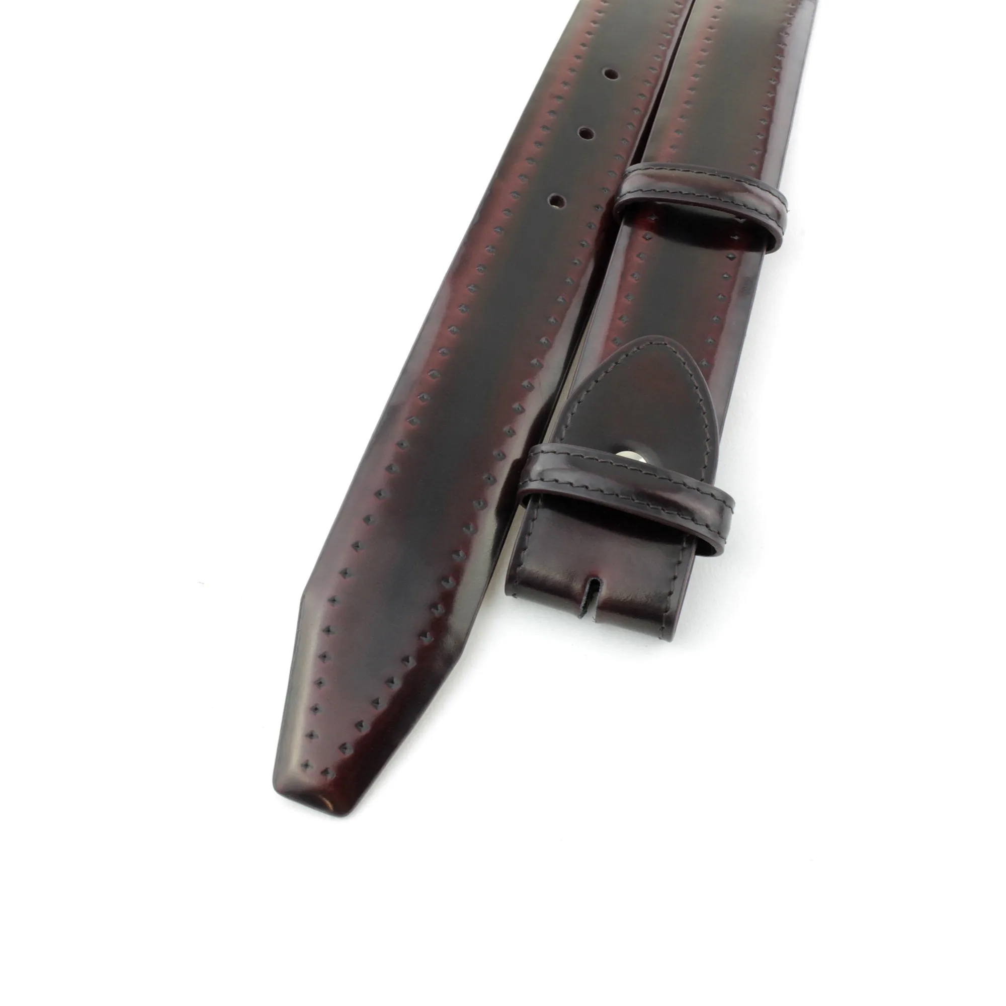 Pacino Hand Burnished Cordovan Effect Belt Strap