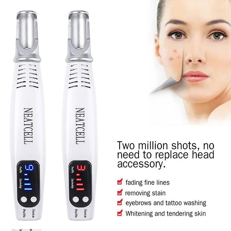 Red Light UK Plug Freckle Tattoo Scar Dark Spot Removal Mini Laser Picosecond Pen Skin Pigment Therapy Anti Aging Spa BeAUty Laser Pen Fa0434