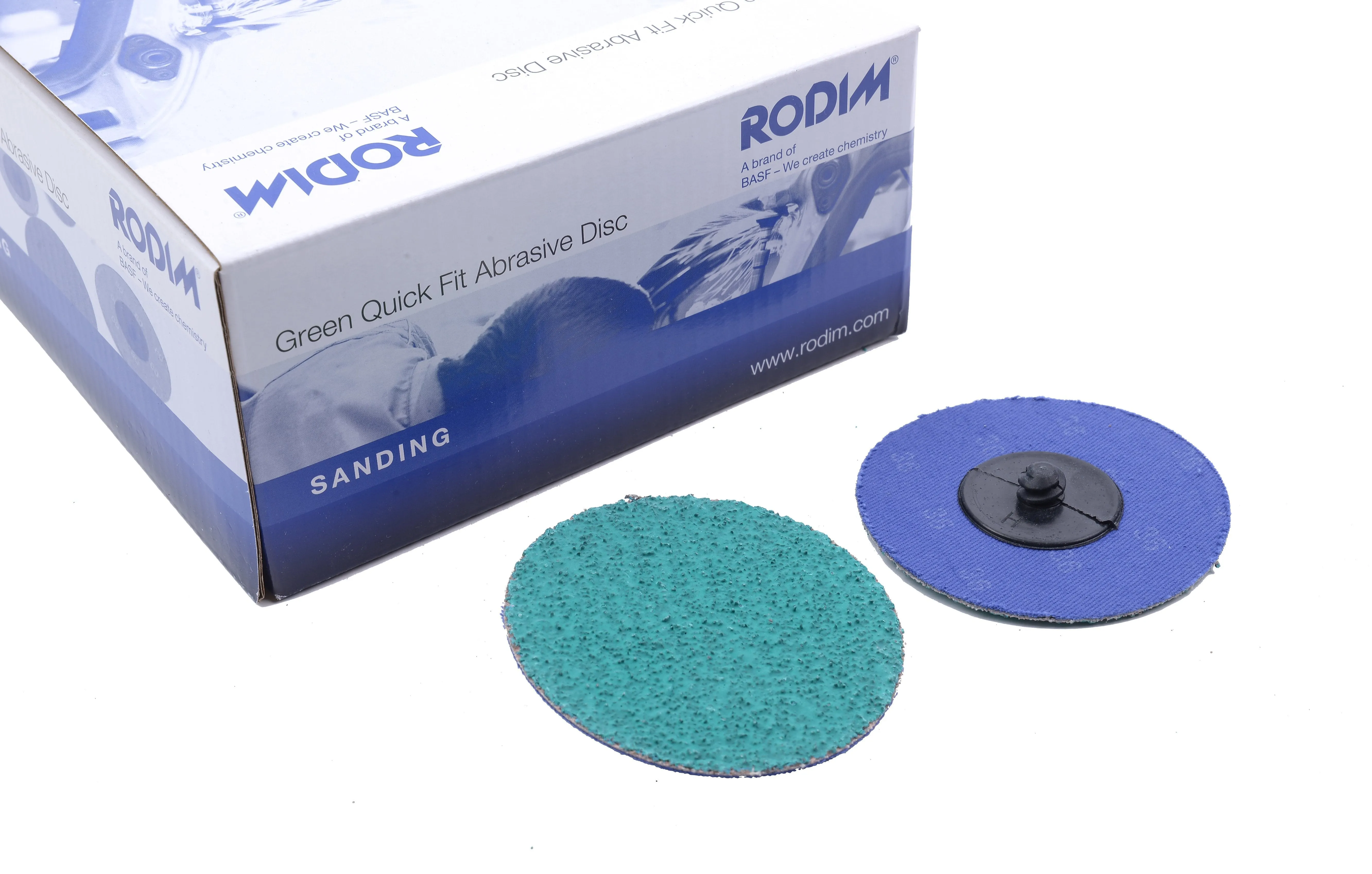 Rodim Quick Fit Abrasive Disc Green 75mm Box of 25 BASF Roloc Glasurit