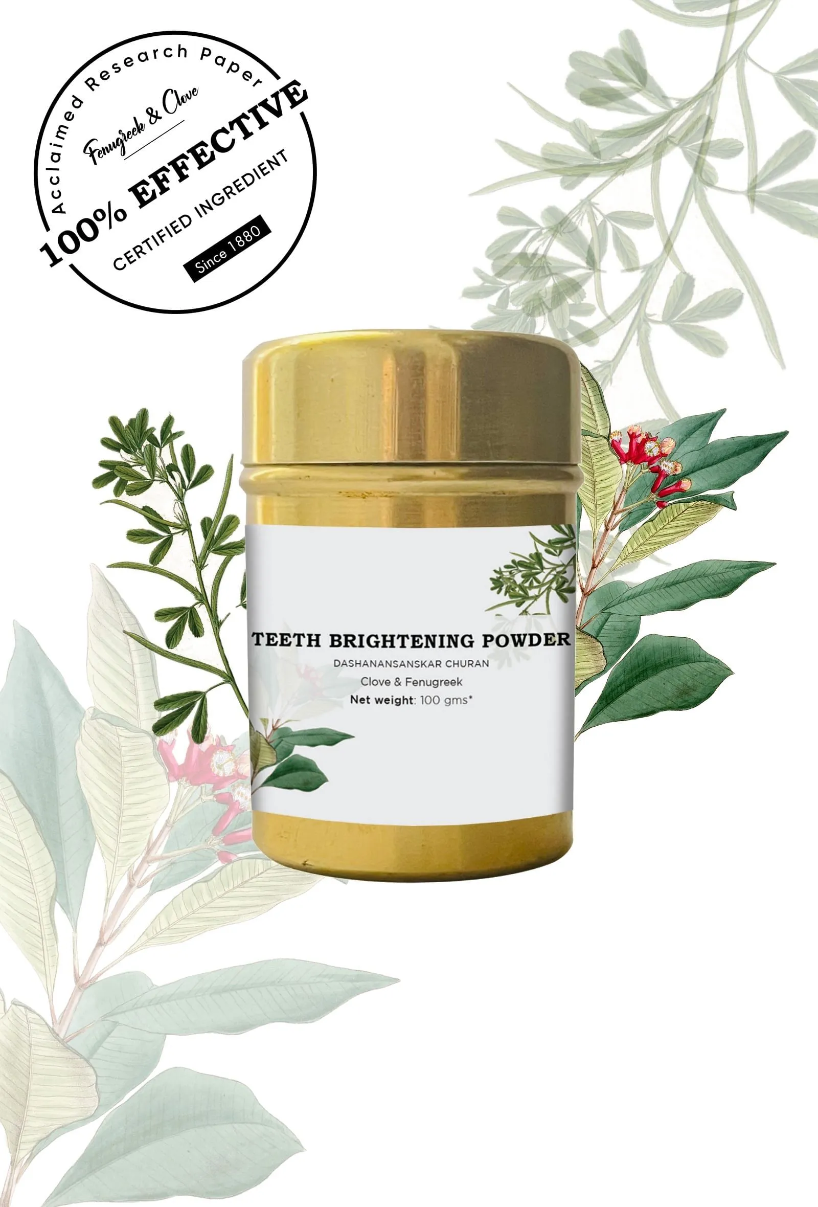 Teeth Brightening Powder: DASHANANSANSKAR CHURAN: Clove & Fenugreek