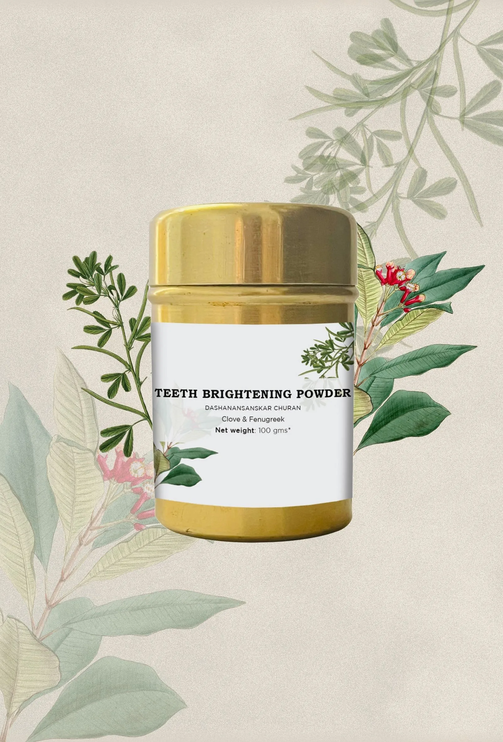 Teeth Brightening Powder: DASHANANSANSKAR CHURAN: Clove & Fenugreek