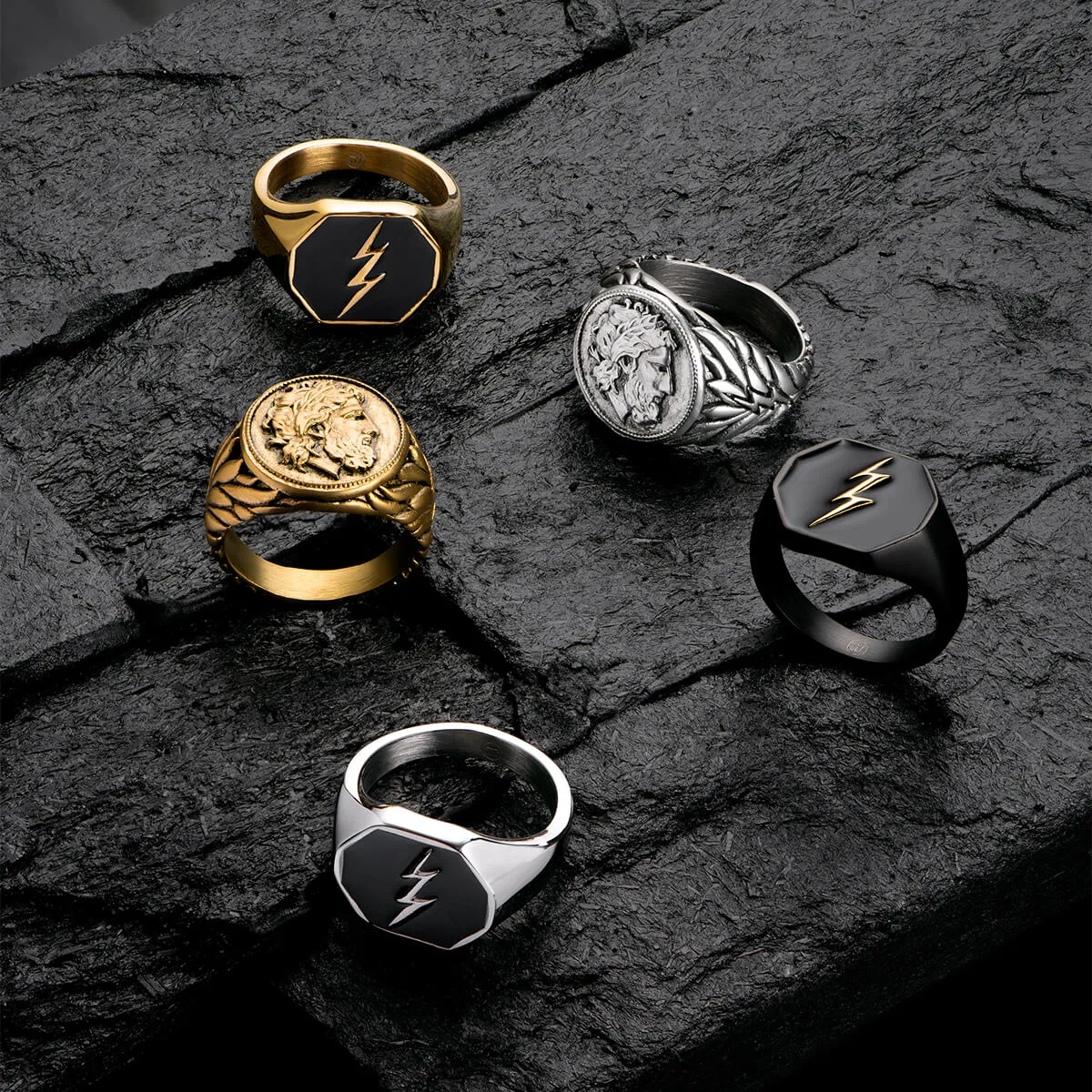 Thunderbolt Ring - Black